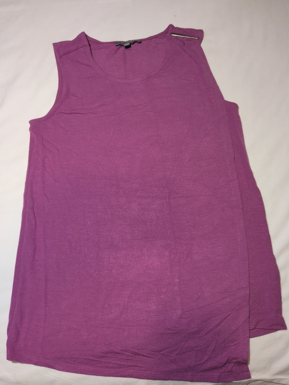 Lisa Rinna Collection Plum Scoop Neck Tank Top